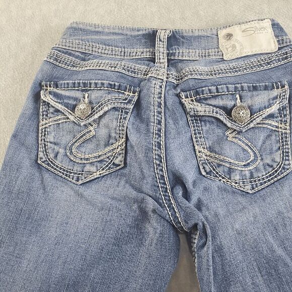 Silver Jeans Womens 25W Blue Suki Surplus Light Wash Denim Capris - Picture 10 of 12